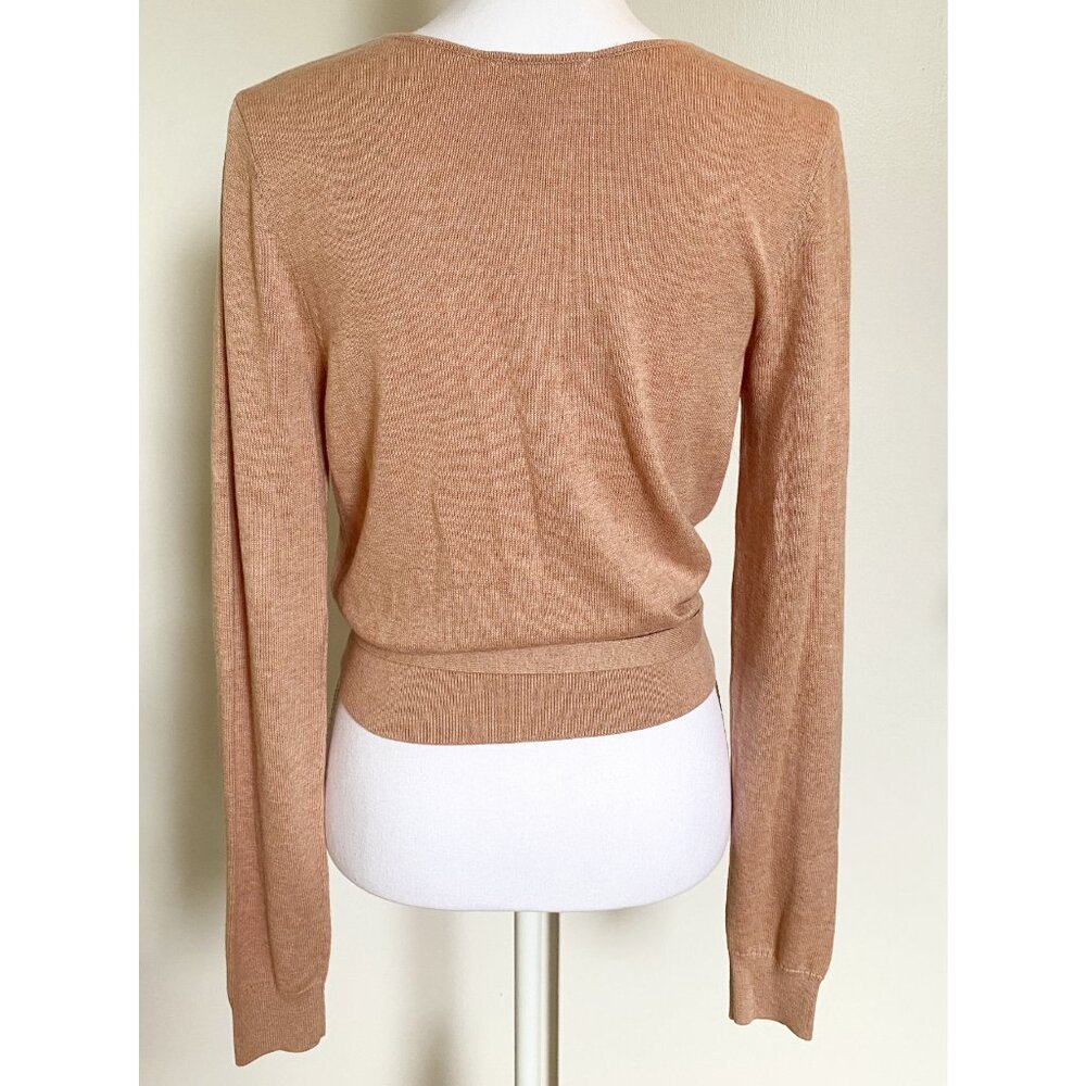 🩰 NWT Splendid Dana Wrap Sweater - Fitted Elegant Cotton Silk Blend 🩰 - Picture 11 of 13